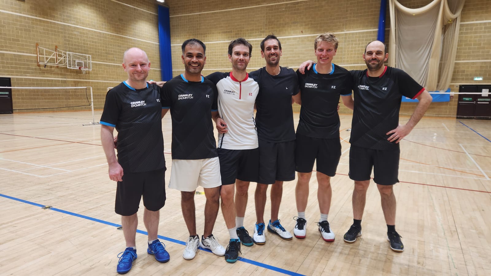 The badminton club team photo